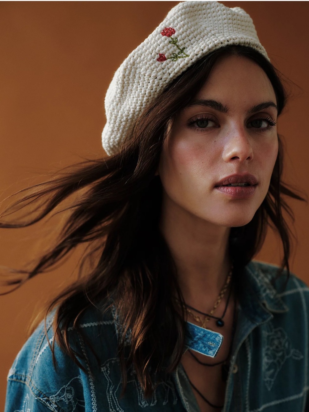 NWT free people Evermore Crochet Beret